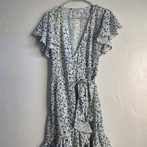 Petal & Pup Wrap Dress - SMALL